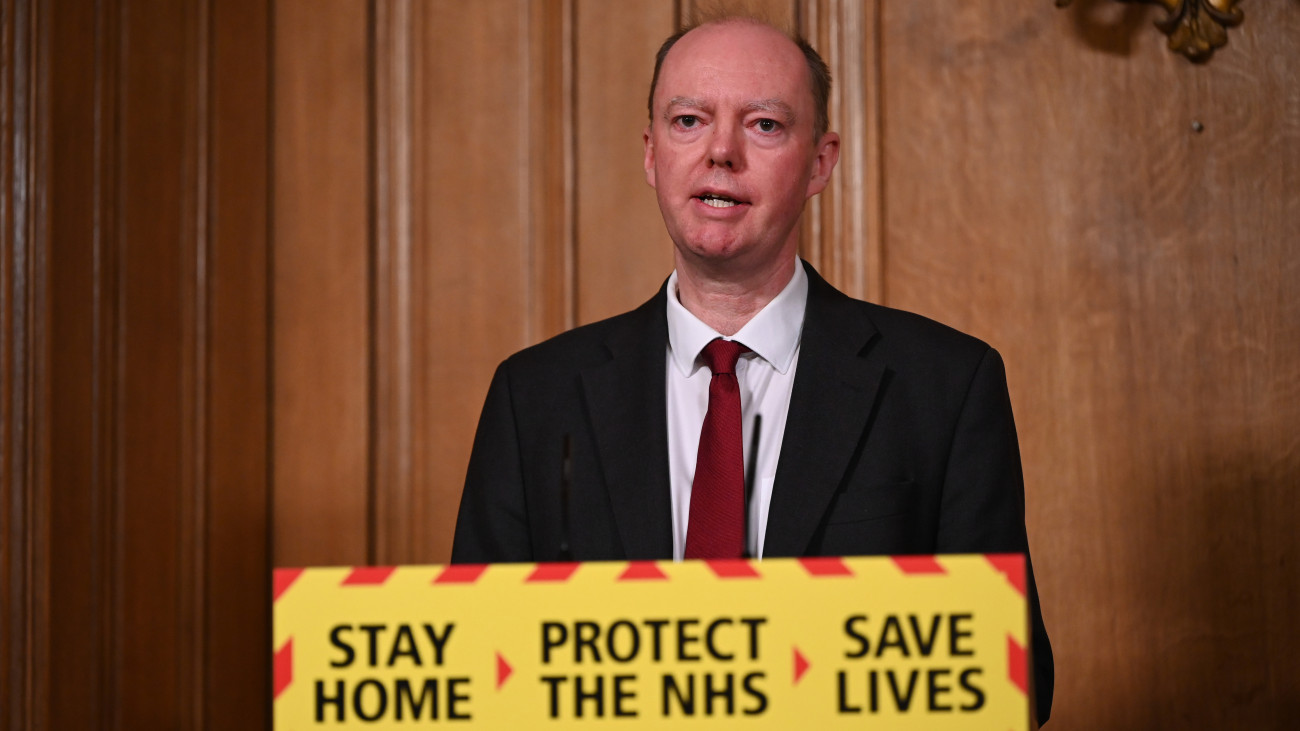 Chief Medical Officer Professor Chris Witty during a media briefing in Downing Street, London, on coronavirus (COVID-19). Picture date: Friday January 22, 2021. (Photo by Leon Neal/PA Images via Getty Images)