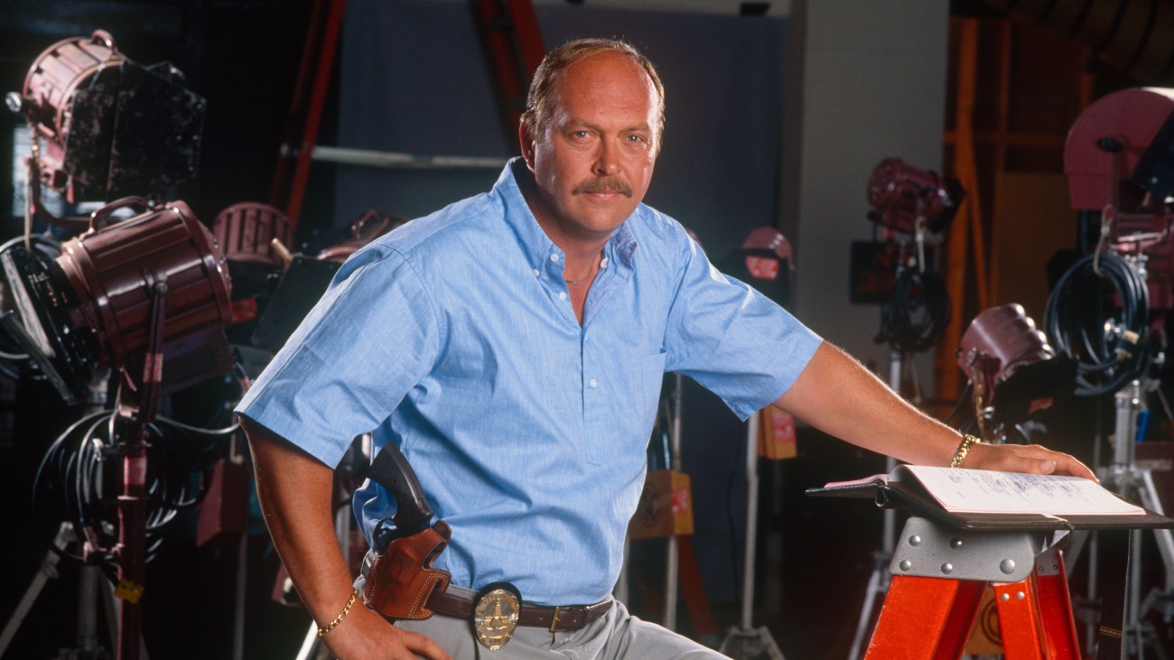 HOLLYWOOD, CA - 1989:  Actor and co-star of the hit Beverly Hills Cop movies, John Ashton, poses during a 1989 Hollywood, California, photo portrait session. Ashton also starred in Midnight Run and M*A*S*H.