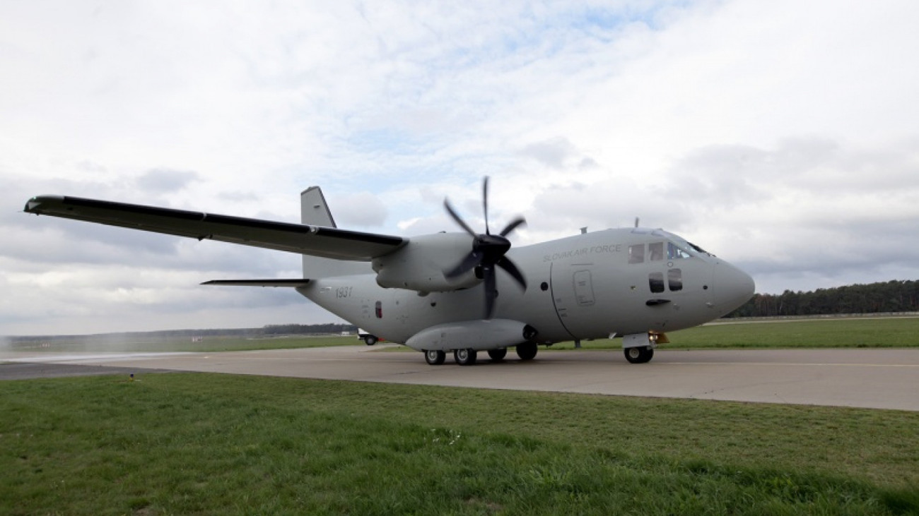 A szlovák légierő C-27J Spartan szállítógépe.