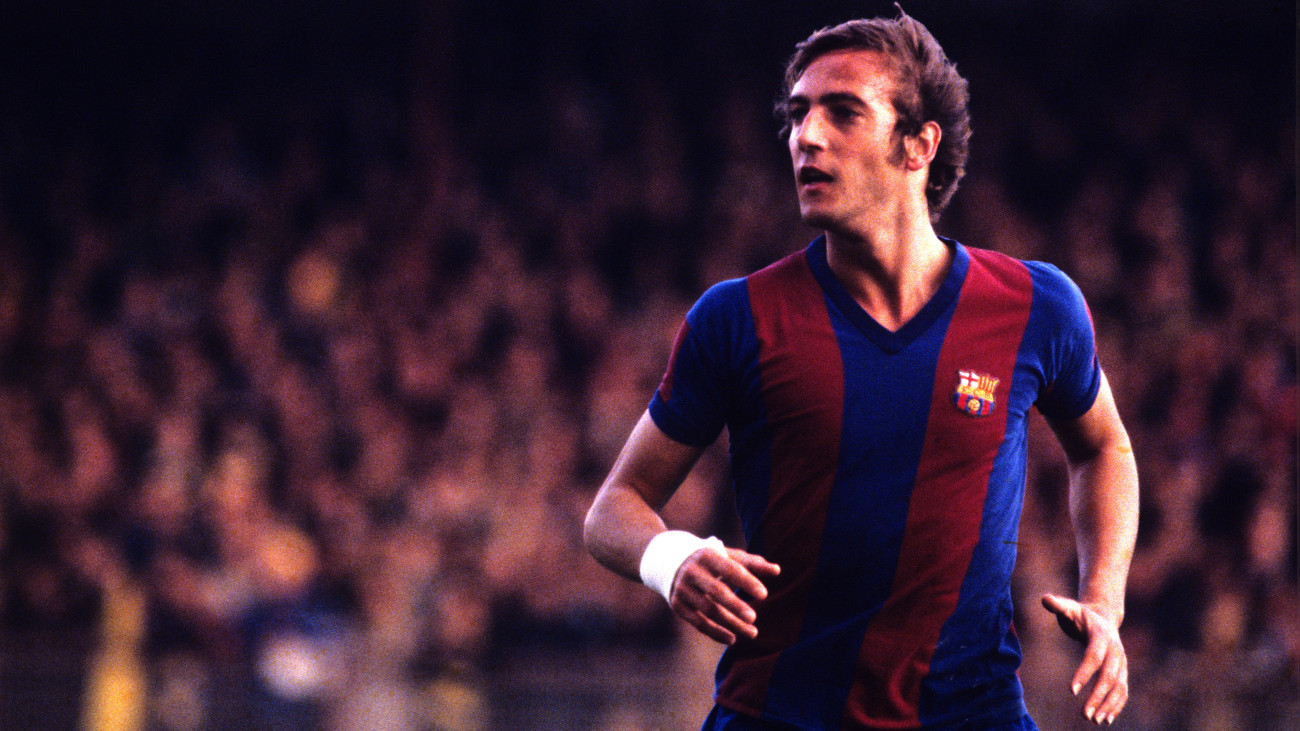 Johan Neeskens in action for FC Barcelona during the season 1977/1978 (Photo by VI Images via Getty Images)