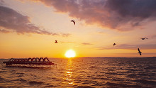 Furcsa járművek szelik a Balatonon vizét