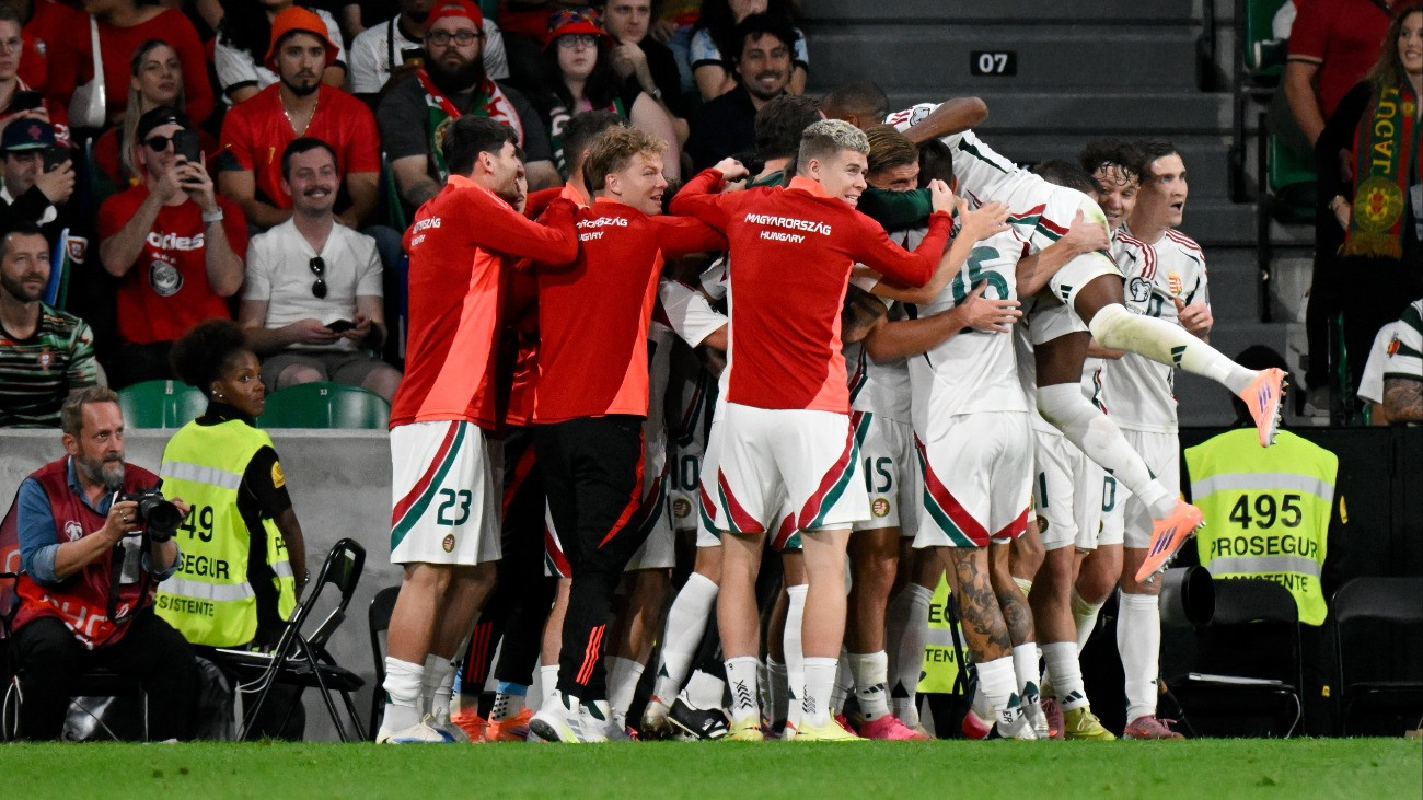 Hazai gólöröm a csapat második gólja után a Portugália - Magyarország labdarúgó világbajnoki selejtezõ mérkõzésen a lisszaboni Estádio José Alvalade stadionban 2025. október 14-én. A találkozó 2-2-es döntetlennel zárult.