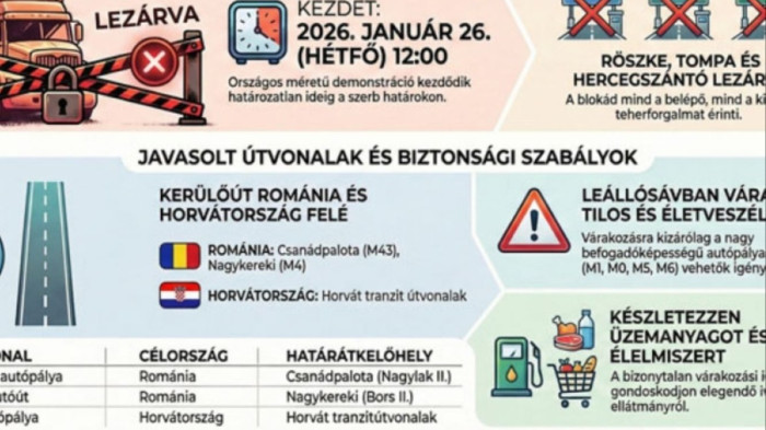 Blokád a magyar határon – megszólalt a rendőrség