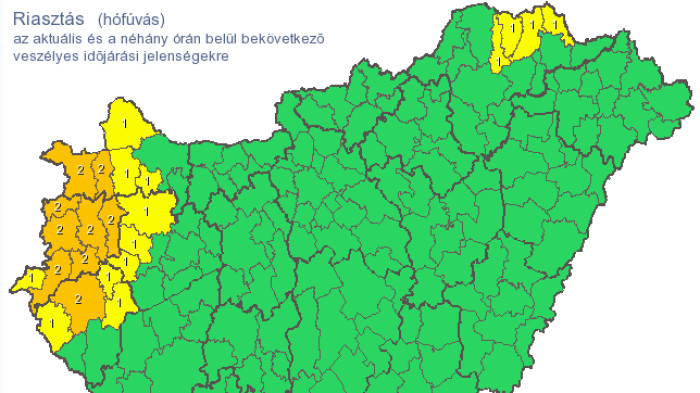 Hótorlaszok veszélye miatt narancs riasztás a határon