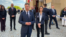 Jelképes helyről üzent a magyar–lengyel barátságról Magyar Péter