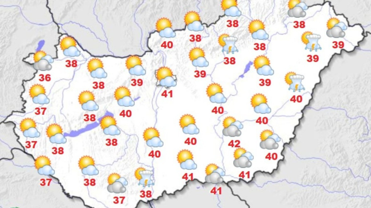 Megdőlt az abszolút melegrekord: 42 fok Magyarországon