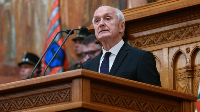 Baka András államfő beszélt a parlamentben megválasztása után