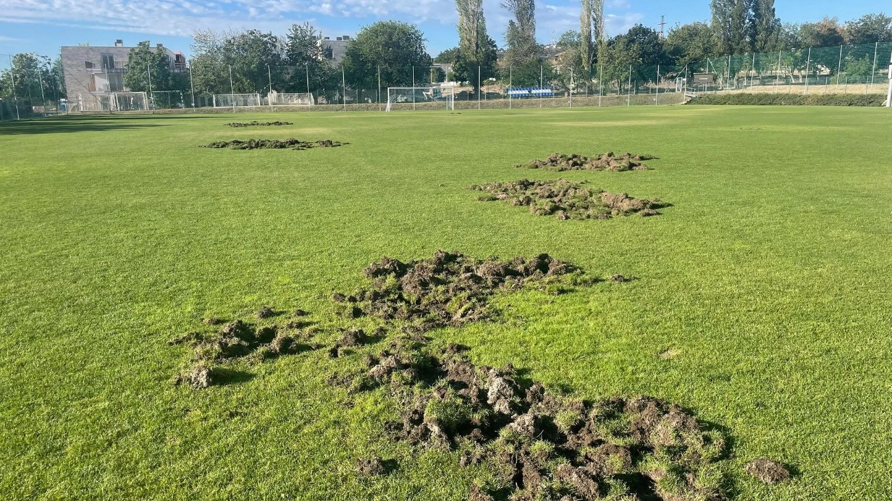 Hajnalban szétdúlták a csodaszép balatoni focipályát