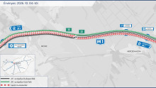 Több helyen megváltozott a sebességhatár az M1-terelésben